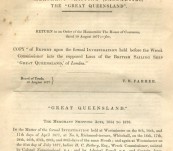 Rare Shipwreck Item -T. H. Farrer – “Report upon the Formal Investigation held before the Wreck Commissioner into the Supposed Loss of the British Sailing Ship ‘Great Queensland’ of London” – 1877
