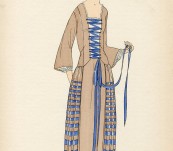 Blue Lace-up Dress – Gazette du Bon Ton – 1922