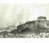 A Cave on Enderby Island -The Auckland Islands (Sub-Antarctic) – Louis Le Breton for Dumont d’Urville – 1840