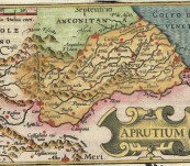 Early Map of Aprutium (Abruzzo Italy)   Petrus Bertius – 1599