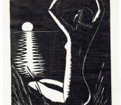 Original Woodcut Bookplate by Kalman Gaborjani Szabo noted Hungarian Artist – 1934
