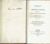 Elements of Medical Logick, illustrated by Practical Proofs and Examples – Sir Gilbert Blane – 1821