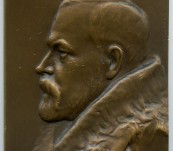 Bronze Plaque Swedish Polar Explorer Otto Nordenskiöld by Austrian Artist Hugo Taglang – 1905