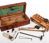 Antique Mineral Testing Kit – “Blowpipe Apparatus” by J.T. Letcher of Cornwall. Circa 1880-90