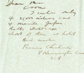 Letter from (Sir) Francis Chichester – 1931