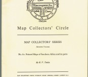Printed Maps of Southern Africa and its parts – Map Collectors Circle – R.V. Tooley -1970