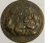 Medal Commemorating Admiral Vernon’s Capture of Porto Bello [Panama] – Struck 1740.