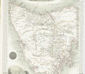 Map of Van Diemen’s Land [Tasmania] – Published London 1851 – Catrographer John Tallis