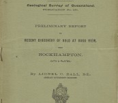Recent Discovery of Gold at Oaks View near Rockhampton – Queensland Department of Mines Geological Survey No 199 – Lionel C Ball – 1905