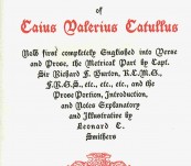 The Carmina of Caius Valerius Catullus – 1894  Richard Burton