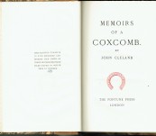 Memoirs of a Coxcomb – John Cleland – Numbered Limited Hand-Made Paper – 1926