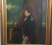 The Proud Admiral – 19th Century Oil on Board