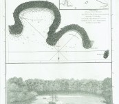 Plan of Port Hunter (with View of Engagement with Native Canoes) –  William Bradley – 1794