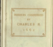 Honours Conferred by Charles II (A Catalogue of Nobility) – First Edition 1662
