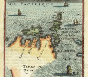 Solomon Islands with the Unusual Fictitious Terre de Qvir – Mallet – 1683