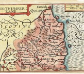 Map of Northumberland – John Speed / Pieter van den Keere – 1627