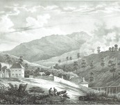 A View of the Clearings at the Foot of Mount Wellington  – Hobart, Tasmania [Vue des Defrichemens. Au pied du mont Wellington (Ile Van Diemen) -1833