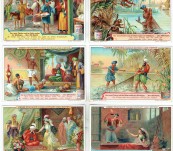 Arabian Nights – The Poor Fisherman – Set of Trade Cards- Liebig c 1905