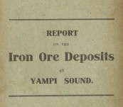 Report on Iron Ore Deposits – Yampi Sound (Western Australia) – A Montgomery -1920