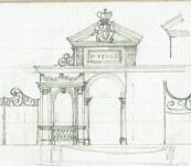 Sydney Centennial Park – Unusual Period Ephemera – Design for the Main Gates – Self Measuring Pocket Book –    J Moore 1886