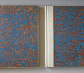 Marius The Epicurean: His Sensations and Ideas – Walter Pater – Special Two Volume Limited Edition – Velum Backed, Batik Covered, Hand-Made Paper, Illustrated – One of 300 Published – 1929